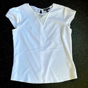 Banana Republic - White Lace Accent Women's Top